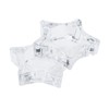 Mewutal 2PCS Star Style Candle Holder Clear Glass Candlestick Holders
