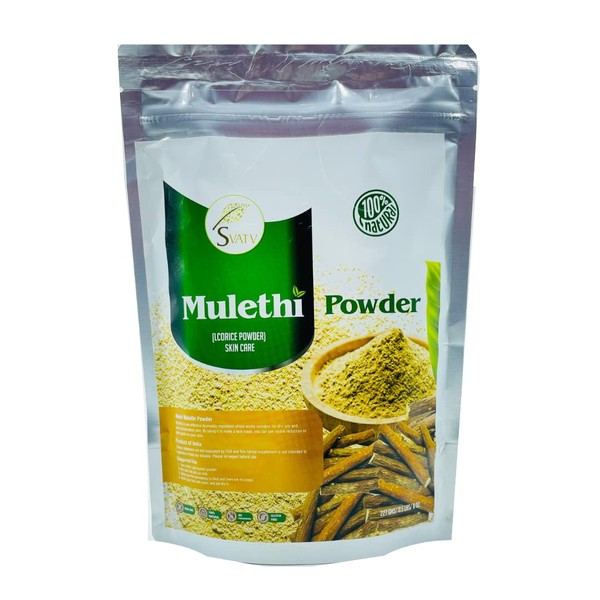 SVATV Poudre De Réglisse | Licorice Powder | Pure Glycyrrhiza Glabra | Mulethi | Yashtimadhu - Taille - 227g