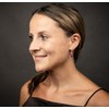 Schöner-SD Earrings 925 Silver with Small Briolett Drops Crystals, Silver
