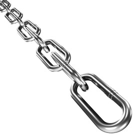 304 Stainless Steel Chain Twours Metal Small Light Chain Heavy Duty Weight Chain for Flower Pots Camping Sandbags Hanging Swings Vehicle Traction (5/32"(4mm)-9.84ft)