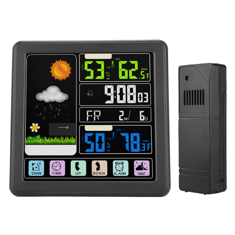 TS-3310 Full Touch Screen Wireless Weather Clock Multifunction