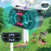 Repelente de animales ultrasónico solar para gatos, ardillas, ciervos, mapaches