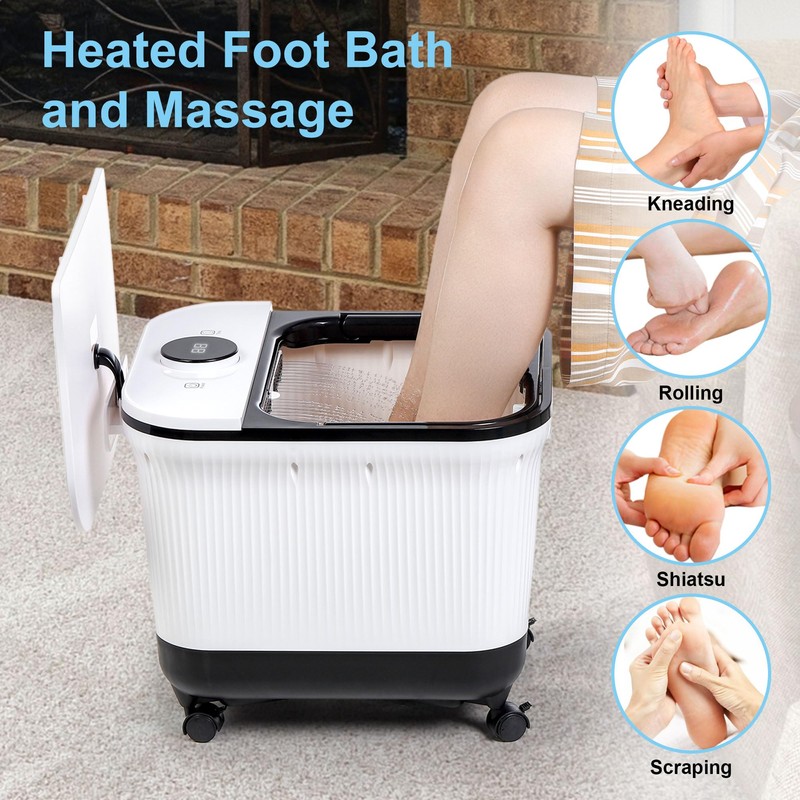 Heated Foot Spa Bath with Bubble Massage, Pedicure Attachments, Vibration