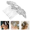 FRCOLOR Bridal Hair Comb with Rhinestones and Simulated Pearls Elegant