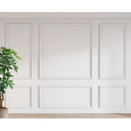 Pre-Cut3D Wall Panels Self-Adhesive PVC Wall Molding Trim for Interior Wall Decor, Easy Install Wainscoting Paneling Room Bedroom Accent Wall 6 Set