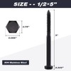 6-Sets 1/2 x 5 Hex Lag Screws and 1/2" ID