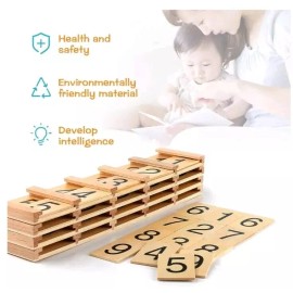 Unbranded MONTESSORI Insert Wood Board Number Counting Tool Kids. S7