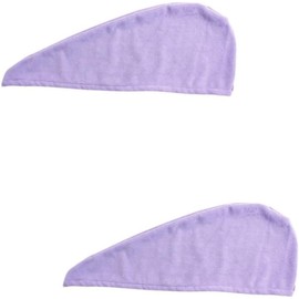 Balacoo 2piezas Toalla De Microfibra para Secado Rápido del Cabello Turbante Ultra Absorbente para Cabello para y Maquillaje Color Púrpura