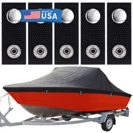 Sero Innovation Boat Cover Snap Extender - Black - Extension Size, 1.5" - Built in Finger Loops. Extend The Life of Your Boat top Canvas! 5 Pack