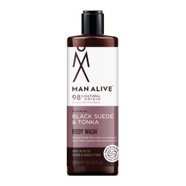 MAN ALIVE MAN ALIVE Shower Gel for men, 500ml mens body wash & face wash contains a masculine scent, Vegan, SLS Free & sulfate free formula. ideal mens grooming gifts for men (Black Suede & Tonka, Single)