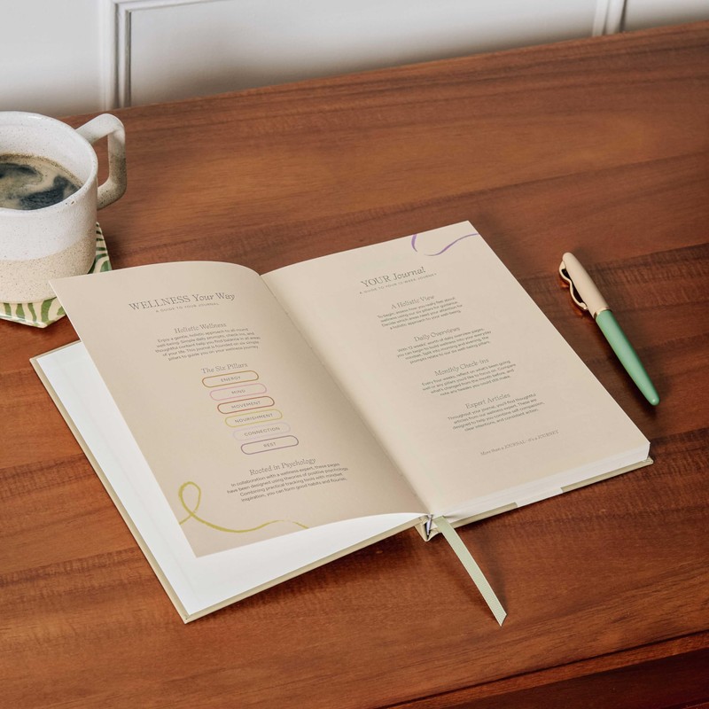 Papier Daily Wellness Journal Diary - Beige | Hardback Cover