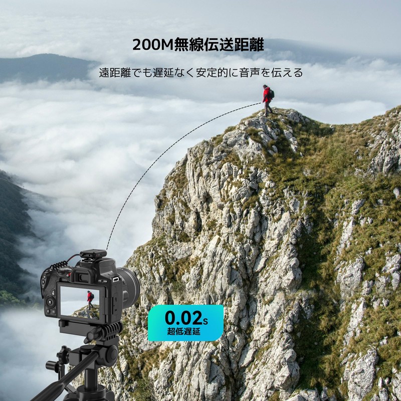 Wireless Microphone, Pin Mic, NearStream Mic "2 Transmitters + 1