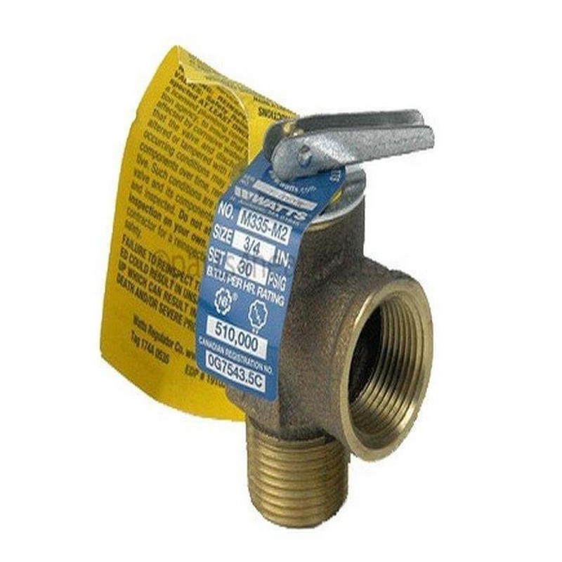 Watts Regulator 0342692 Boiler Relief Valve 3/4" 30Psi, No Size,