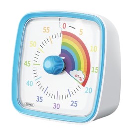 Kid Timer Visual Countdown | Study Timer Clock,60 Minute Timer Manager Clock, Silent Desk Countdown Timer with Rainbow Pattern Design for Kids and Adults