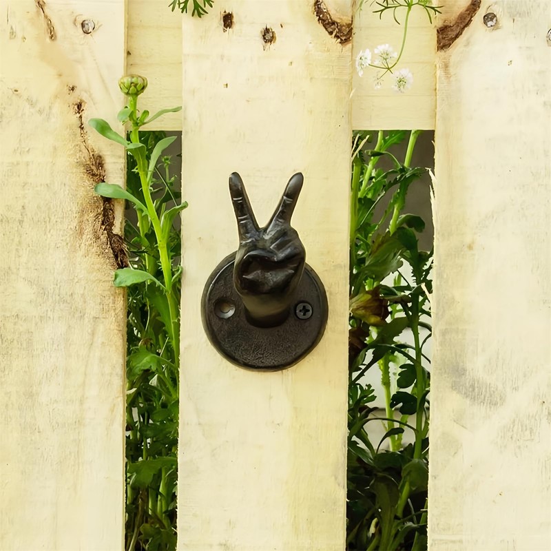 2Pcs Rustic Coat Hooks Wall Mounted, Heavy Duty Decorative Black