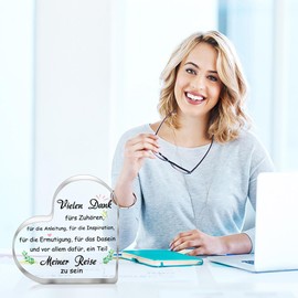 Thank You Gifts for Women, Recognition Gifts for Teacher Boss, Employee Thank You Gifts, Acrylic Crystal Home Office Desk Decor (Colour 6)