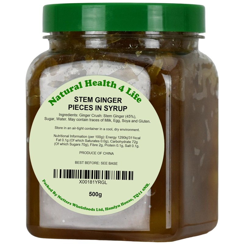 Natural Health 4 Life Stem Ginger Pieces in Syrup 500