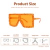 ailov Oversized Trendy Bling Crystal Sunglasses for Men Women Party