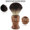 Haryali London Shaving Brush, 100 % pure badger hair bristles,