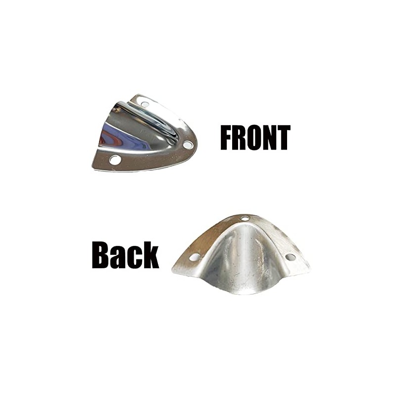 TuoP Marine Stainless Steel Midget Clam Shell Vent, Wire Cable