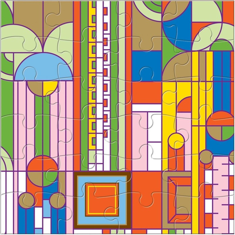 Galison Frank Lloyd Wright Wooden Puzzle (150Piece Jigsaw Puzzle) -