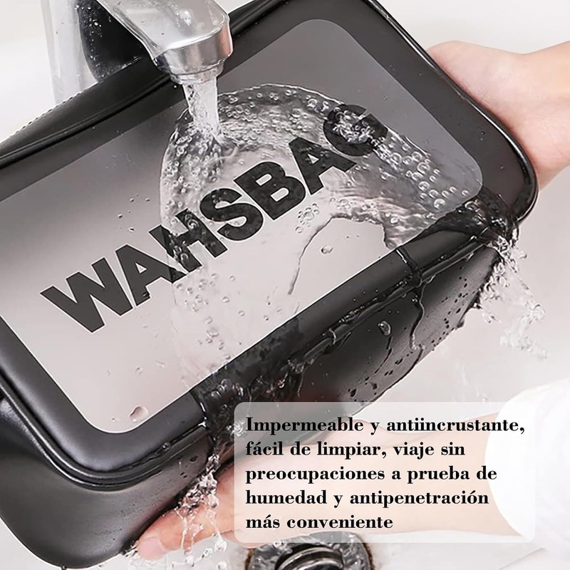 3 Piezas Bolsa de Maquillaje Impermeable, Neceser de Viaje Gran