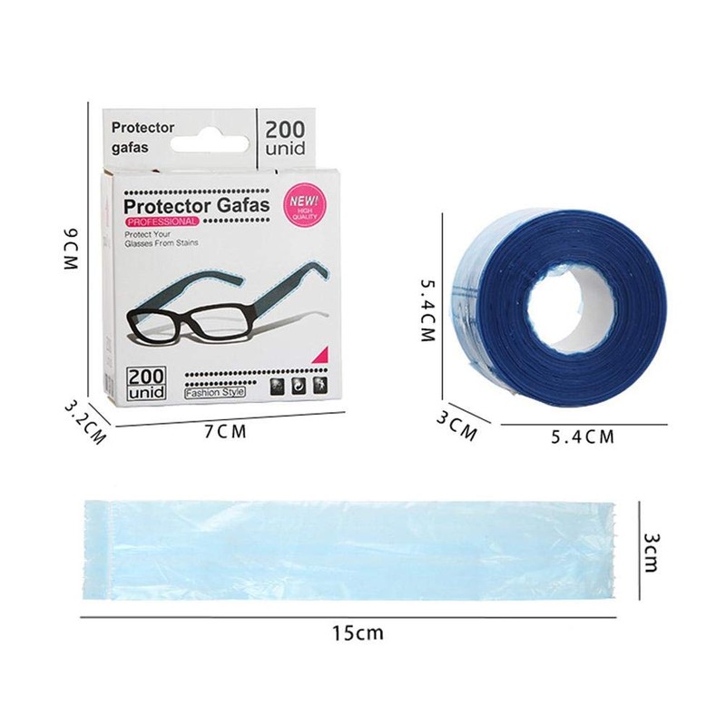 Gafas Desechables con Puntas para las Sienes, Mangas, Funda, Gafas