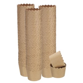 QUARKZMAN 150 Stück Papierbackförmchen Kleine braune Kraftpapier-Muffin-Förmchen Cupcake-Fettbeständige Einweg-Umhüllungen für Hochzeit Geburtstag Abschluss