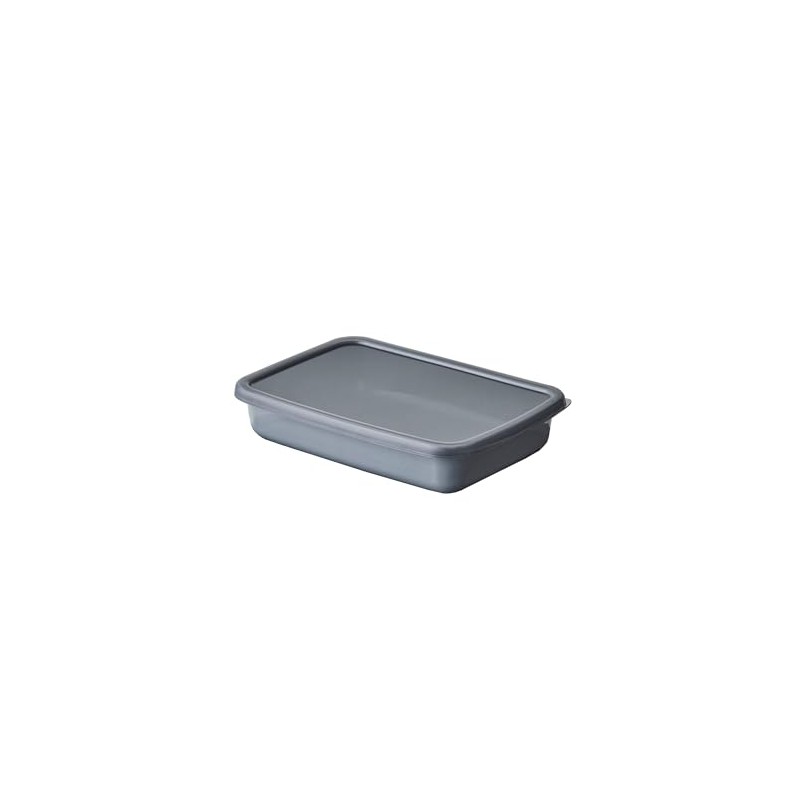 Noda Horo White Series Storage Container, Rectangle, Shallow Type, S,