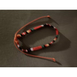 Boho NEW BOHO BRAID THREAD FRIENDSHIP BRACELET ADJUSTABLE THICKER ORANGE