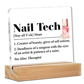 Nail Tech Gifts: Thank You Gifts for Nail Artist & Technician, Decorative Salon Sign - Acrylic