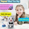 Marsjoy Gray Leash Walking Cat Set Interactive Talking Cat Singing