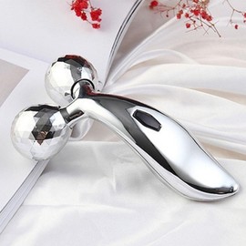 3D skin care gua sha massage rotating roller body care silver 4ea