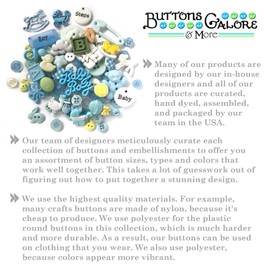 Buttons Galore and More Collection Round Novelty Buttons & Embellishments Based on Variety of Themes, Holidays and Seasons for DIY Crafts, Scrapbooking, Sewing, Cardmaking and other Projects – 50 Pcs