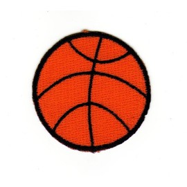 Basketball Small Ball Patch Iron On or Sew On Iron-On Patch Iron-On Patch for Clothes Embroidered Iron On Patch Applique Sport Patch Size 4.6 x 4.4 cm