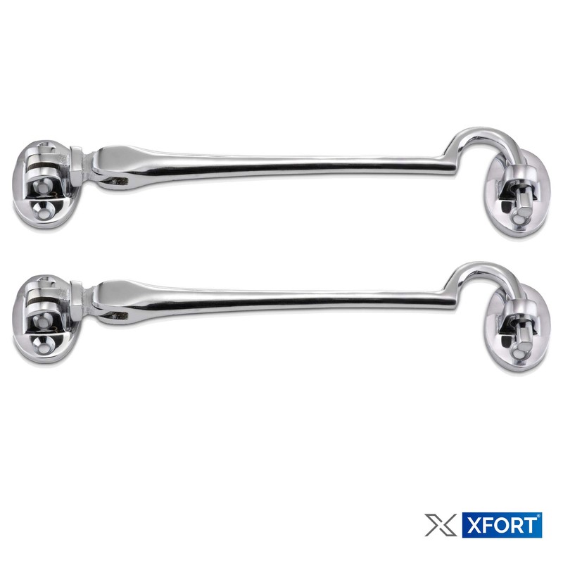 XFORT® 150mm Chrome Cabin Hook, Gate Latch, Door Latch, Door