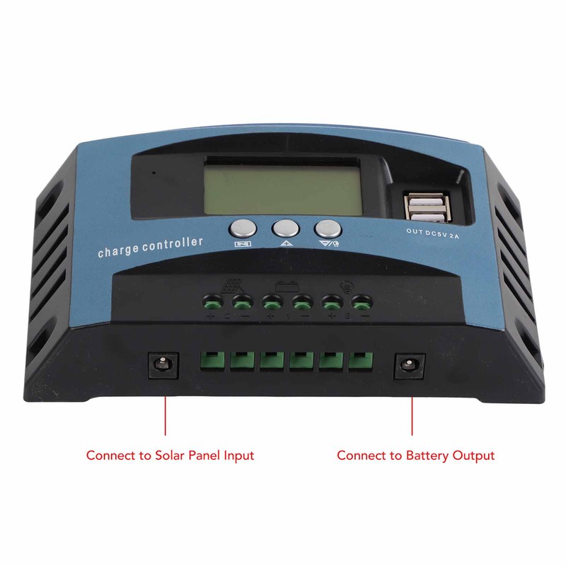 Solar Charge Controller 12V 24V Intelligent Identification MPPT Charging LCD