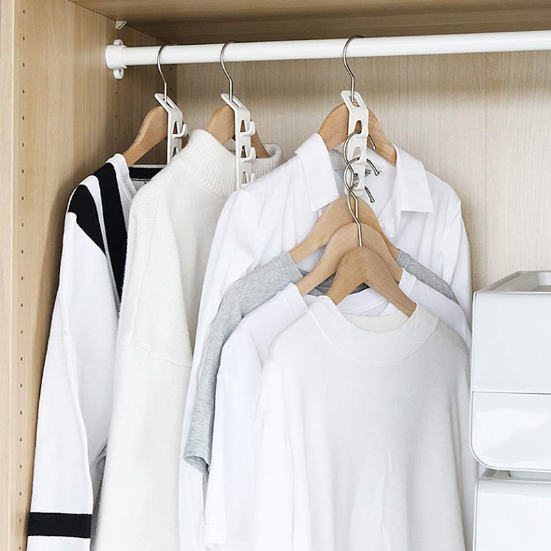 Cascading Clothes Hanger Hooks,Space Saving Series Multi-Function Multi-Layer Cabinet Clothes