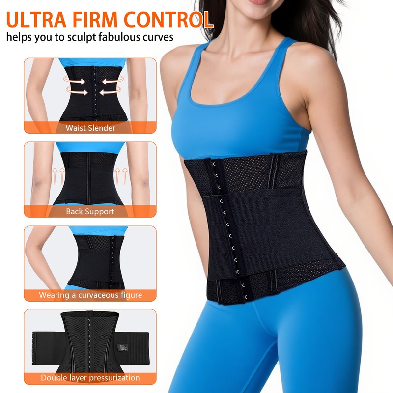 JXCTNNU Waist Trainer Women Body Shaper Sweat Belt Waist Cincher