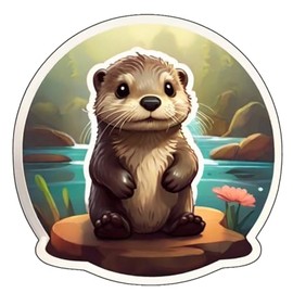 3pcs Cute Beaver Stickers for 3in Water Bottles, Waterproof Stickers for Laptop Skateboard, Luggage Phone Bicycle, Stickers for Kids Adults, Stickers for Hard Hats (Squirrel 39)