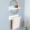 Magnetic Paper Towel Holder,White/Black Towel Bar Rack for Refrigerator BBQ