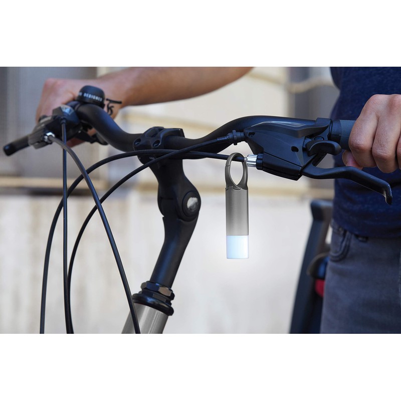 Lexon - Nomady フラッシュLED警告ライト カラビナフック付き ダークグレー