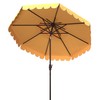 SAFAVIEH 9ft Outdoor Patio Umbrella, Double Top, Venice Collection, Yellow