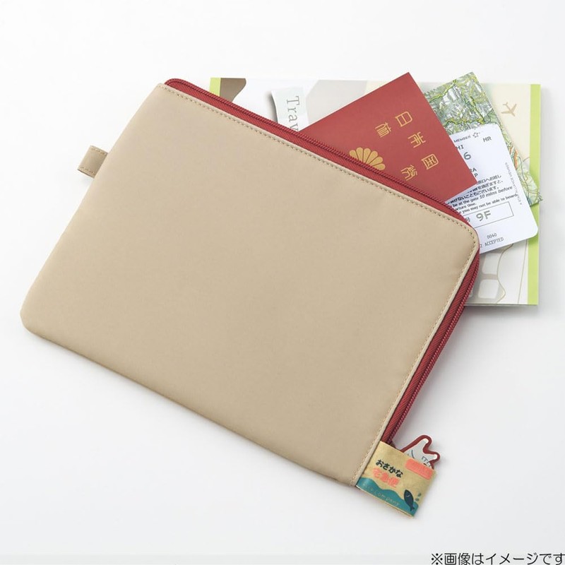 Lihit Lab Nyan Scene Cat Flat Pouch A5 Charcoal Black