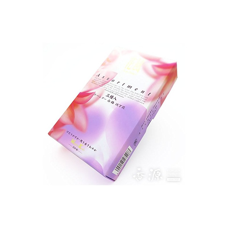 [Nihon Kodo Incense] Flower-Style 3 Types, Lavender, White Plum, Shinko