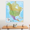 Maps International Large Political North America Wall Map - Laminated
