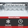 Posdutti Ice Maker Machine for Countertop, Bullet-Shaped Ice Cubes Ready