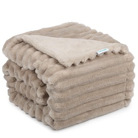 ZAKAPAWS Waterproof Dog Blanket, Soft Fleece Blanket for Couch Protector, Reversible Pet Blankets Furniture Protector Cover for Small Medium Large Dogs Cats (Line, 30"x40")