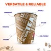 CHEF ROYALE 50 x 8oz Brown Printed Paper Cups -