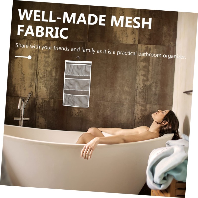 Alipis Pocket Bath Organizer Shower Floor Standing Bathroom Organizer Bag